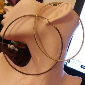 Large Thin Gold Hoop Earrings